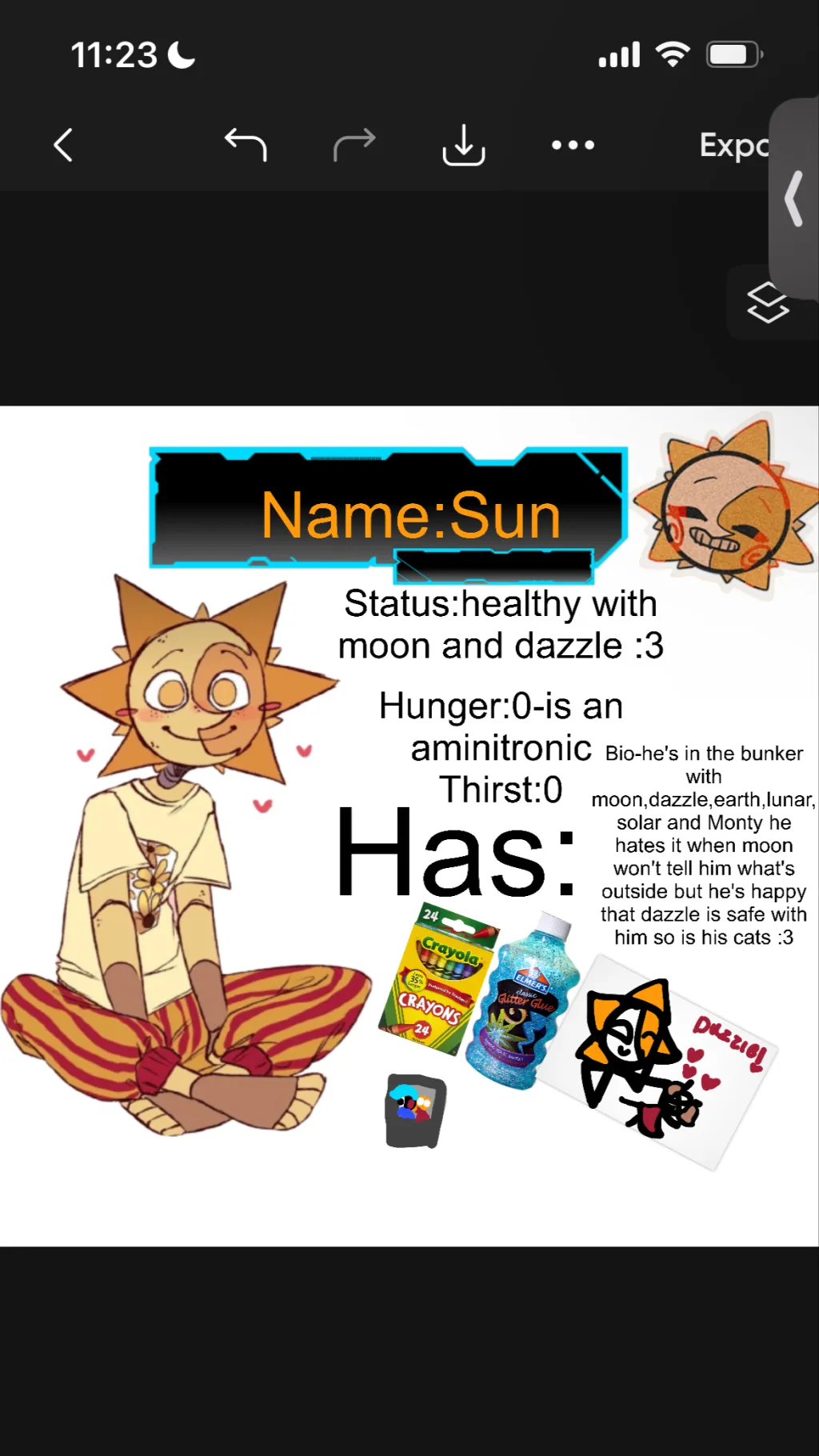 ai character: Sams infection au! background