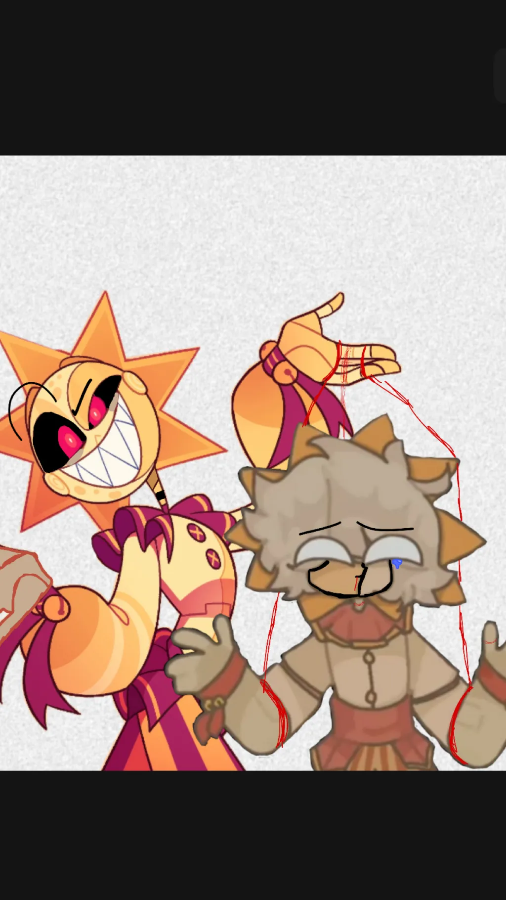 ai character: Dolly and Sun background