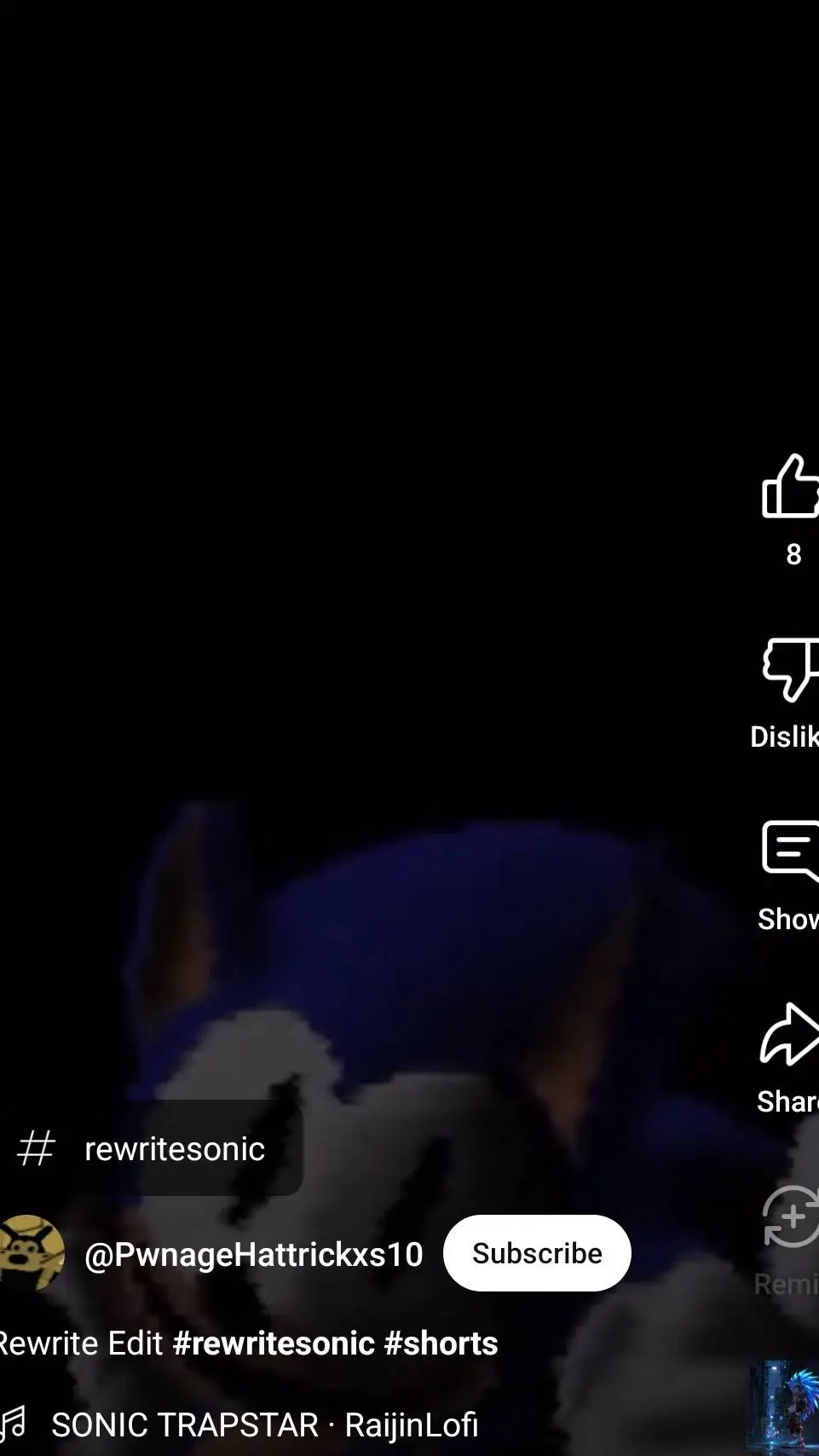 ai character: sonic exe  background