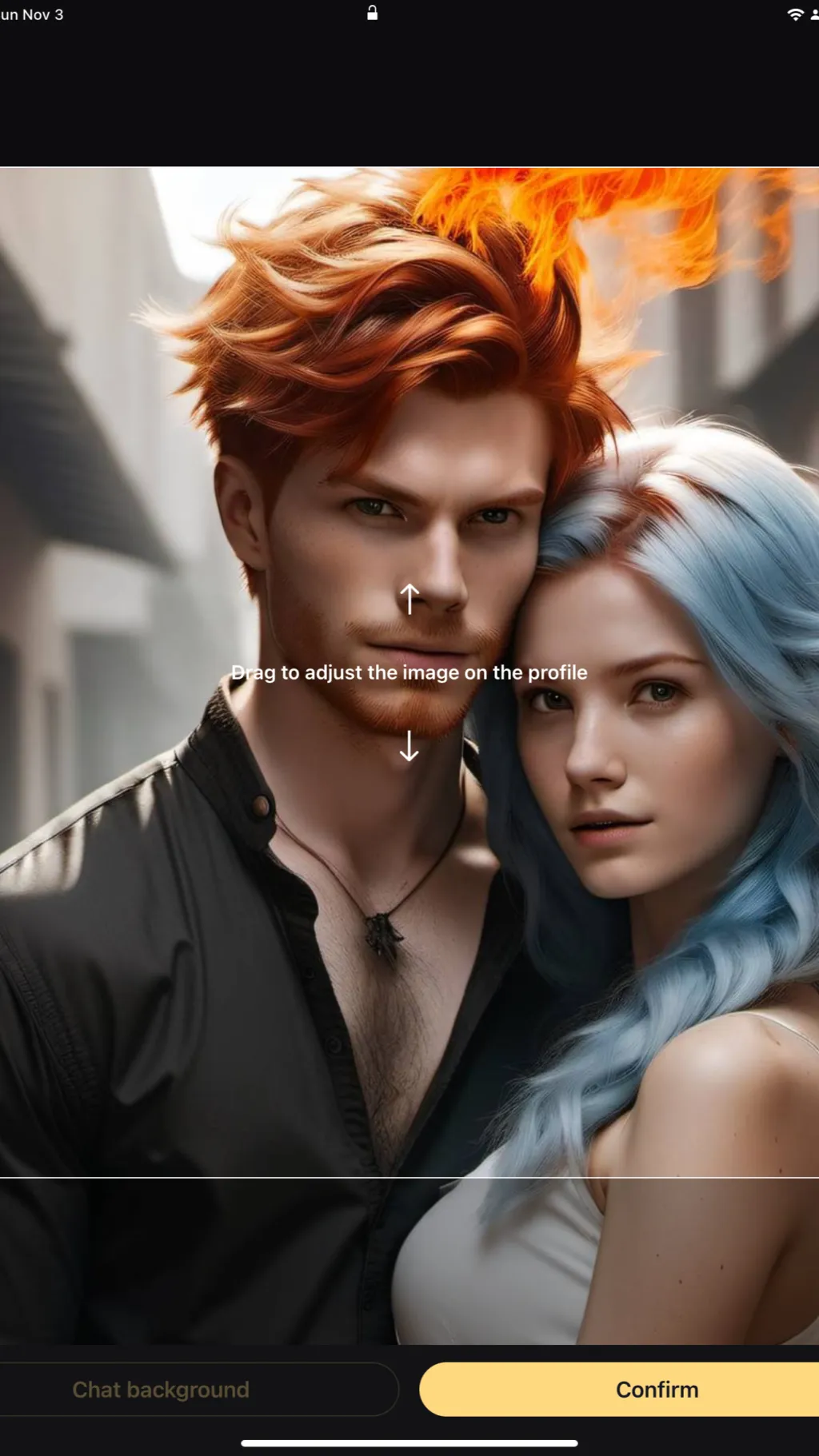 ai character: Icy  background