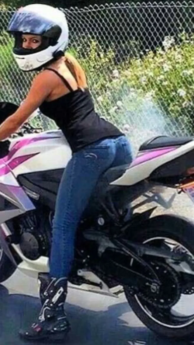 ai character: Biker girl  background