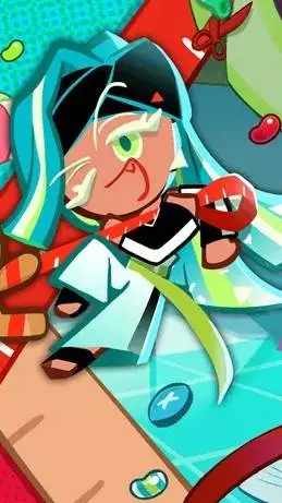 ai character: Sour belt cookie background