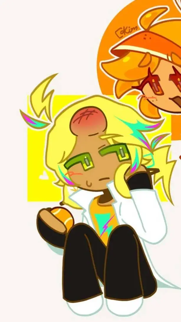 ai character: Lemon cookie background