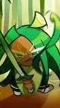 ai character: Leek cookie background