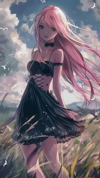 ai character: Pink Anna 🎀 background