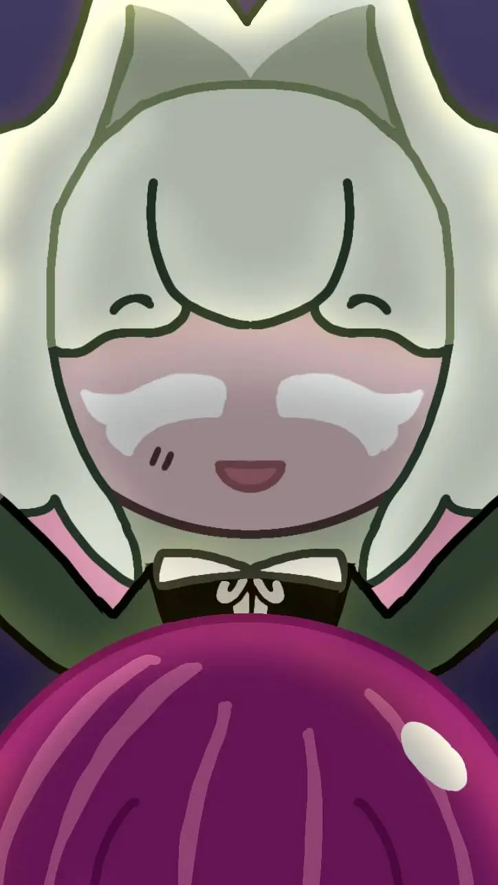 ai character: White ghost cookie background