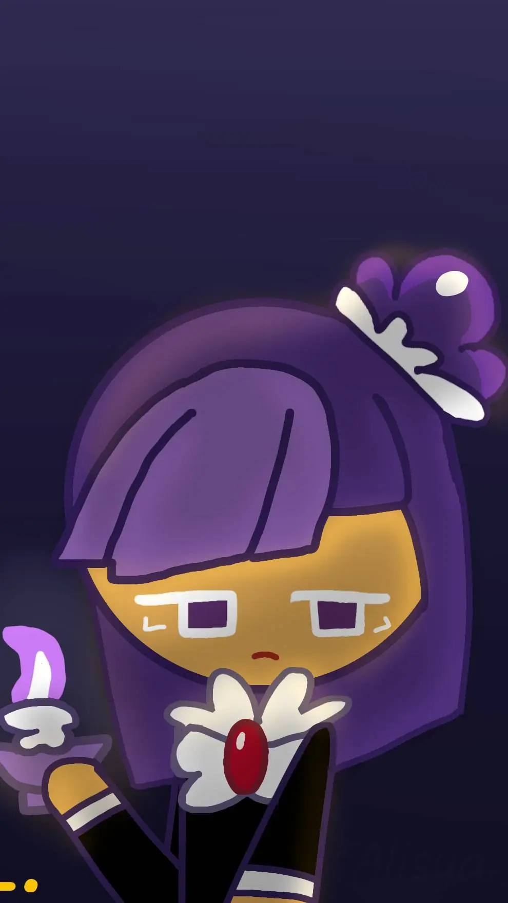 ai character: Blackberry cookie background