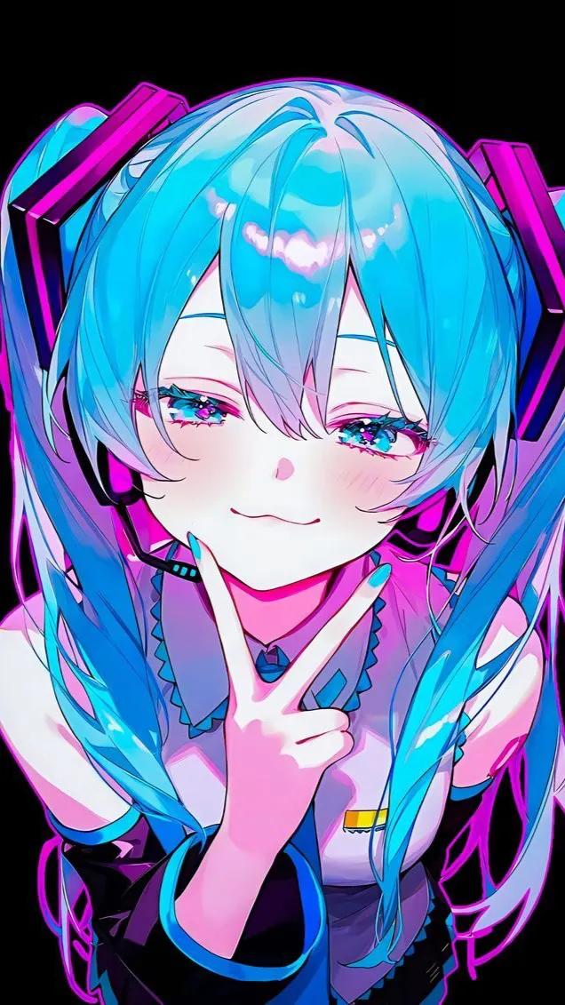 ai character: Hatsune miku  background