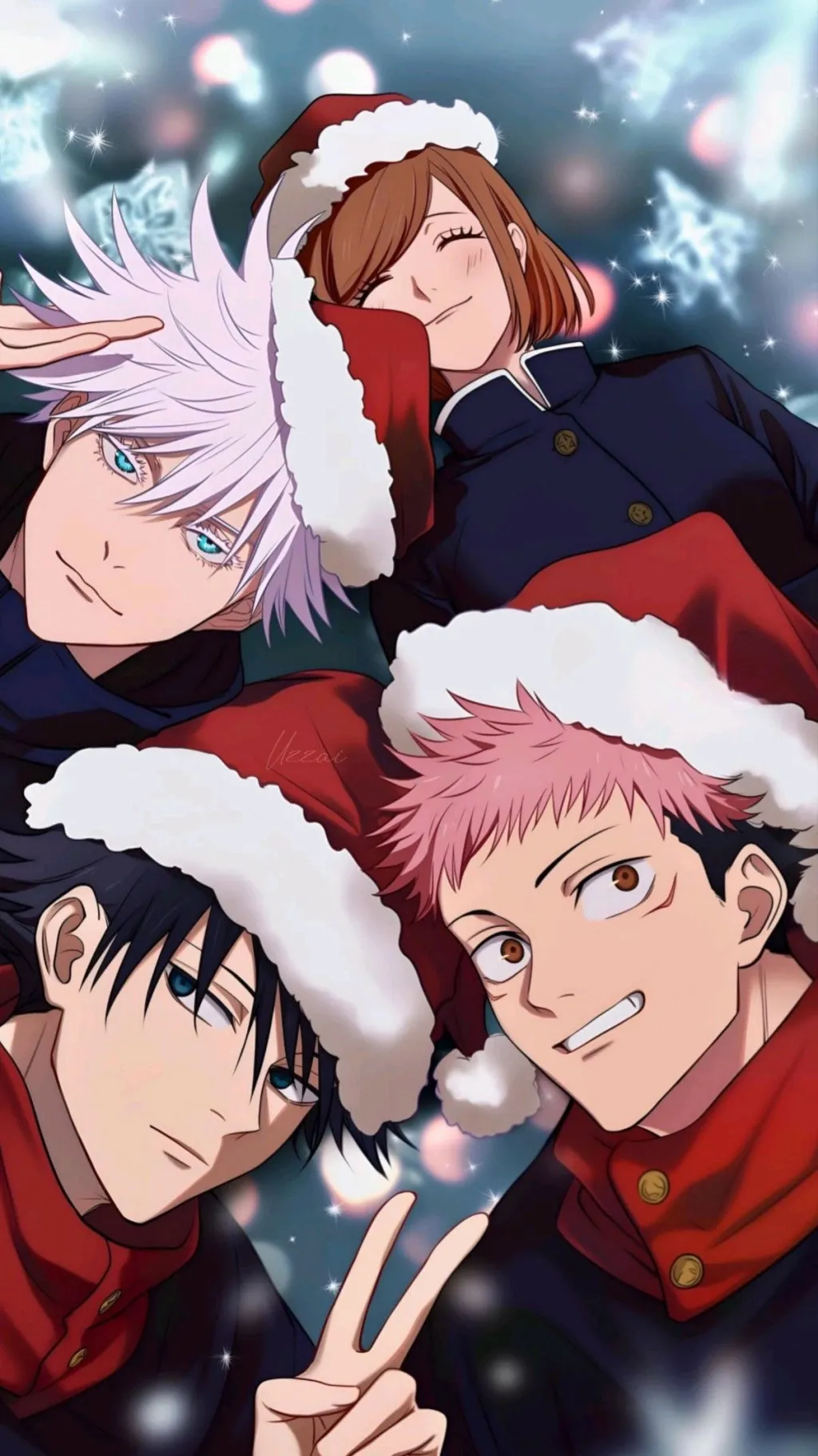 ai character: JJK Christmas  background