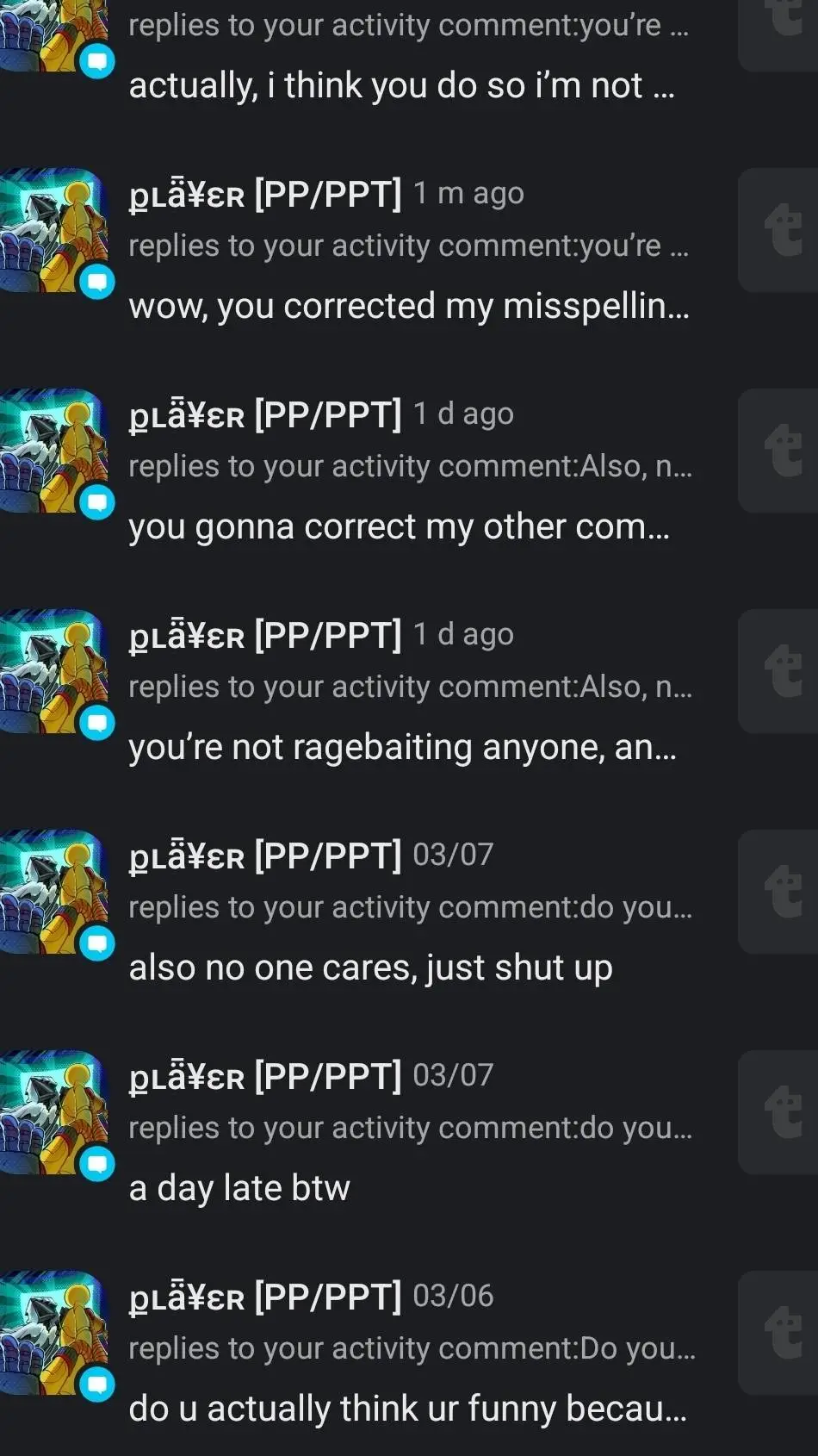 ai character: ragebait lol background