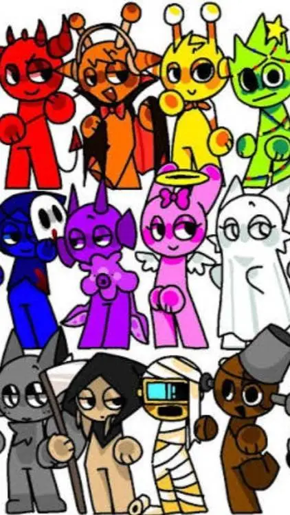 ai character: Sprunki Halloween🎃 background