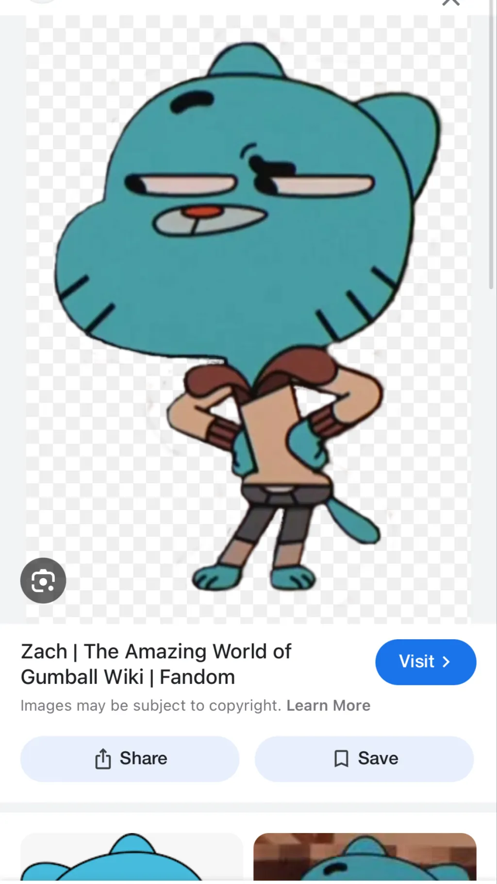 ai character: Zach (Gumball) background