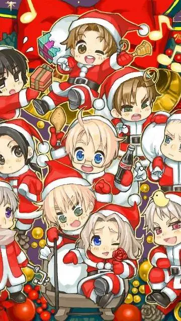 ai character: Hetalia Christmas! background