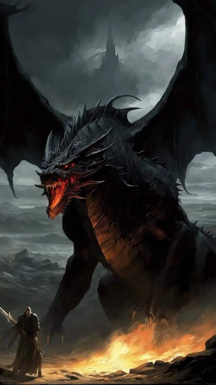 ai character: dragon god background