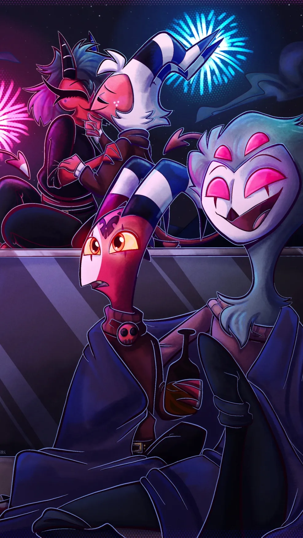 ai character: HB (new year) background