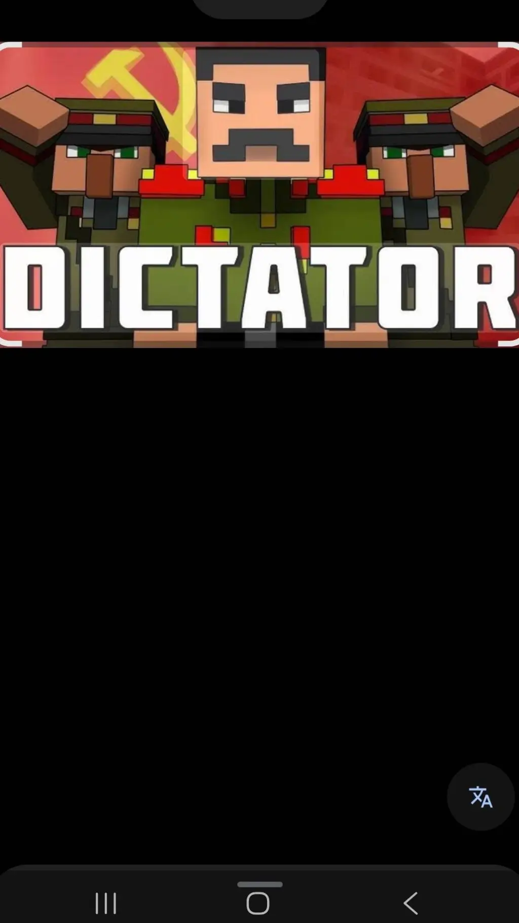 ai character: Minecraft Dictator background
