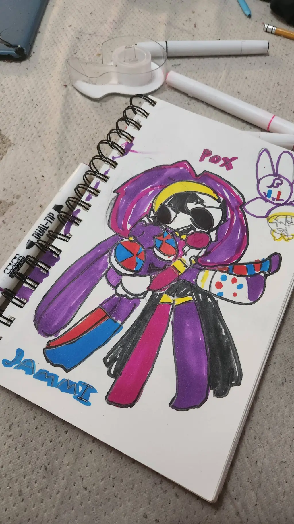 ai character: Pox and jammi  background