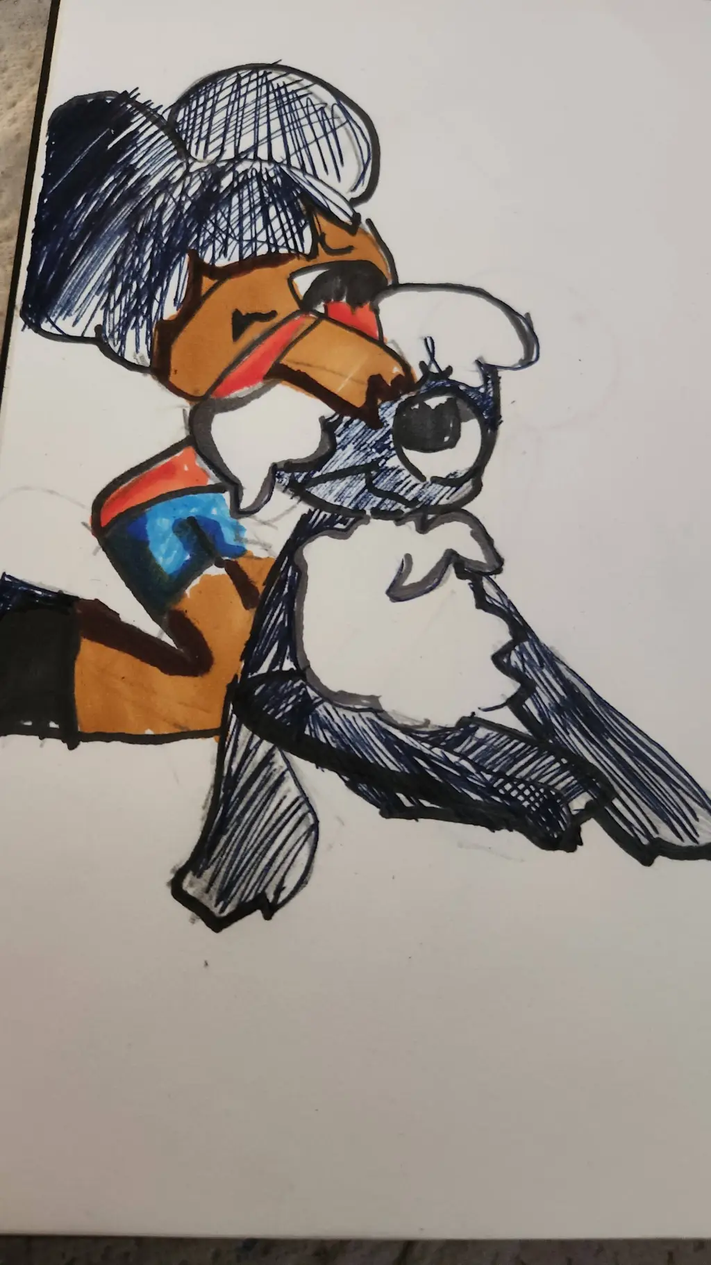 ai character: Amanda and wooly  background