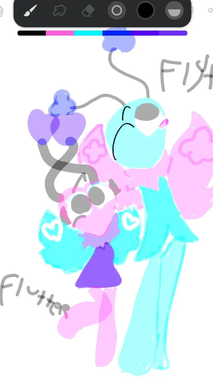 ai character: Flutter and Flyte background