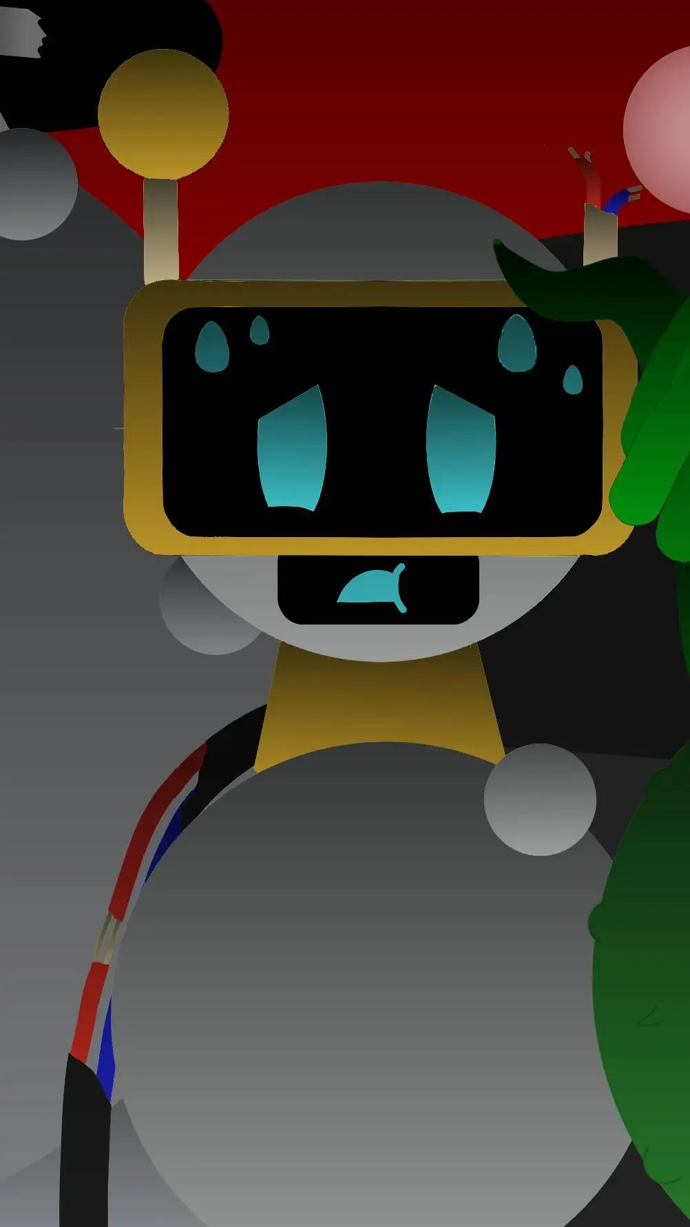 ai character: fat horror fun bot background