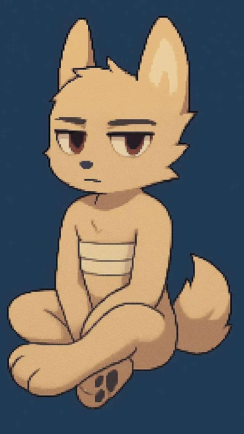 ai character: orange background