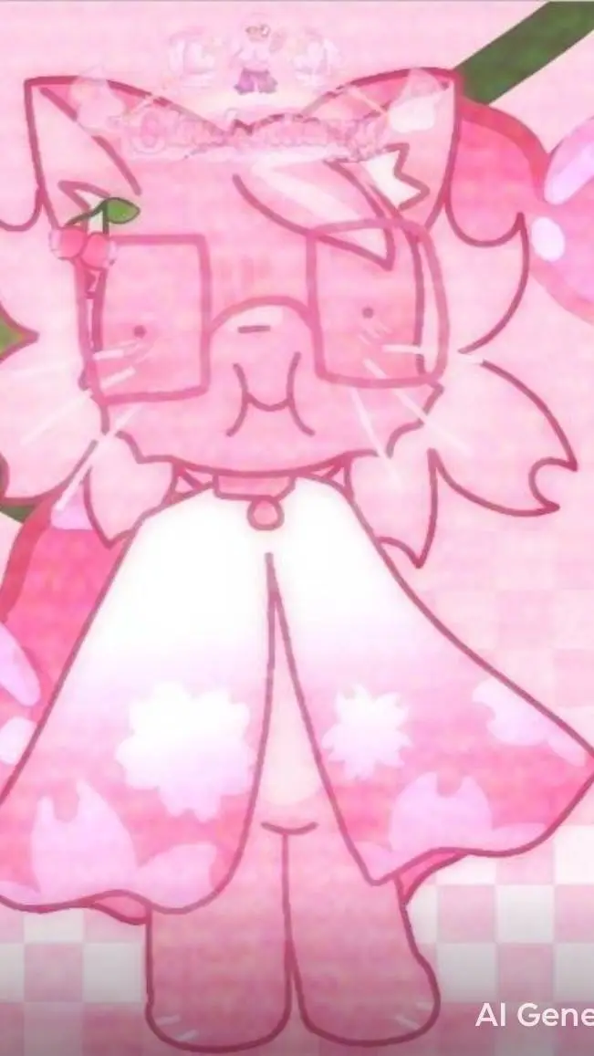 ai character: Cherry mallow background