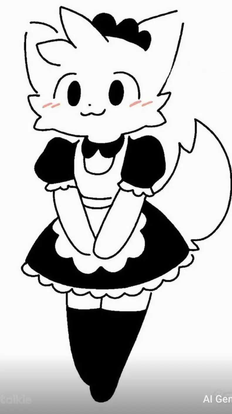 ai character: cat maid (slinky) background