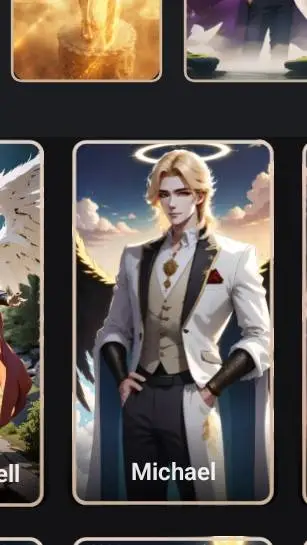 ai character: Michael archangel  background