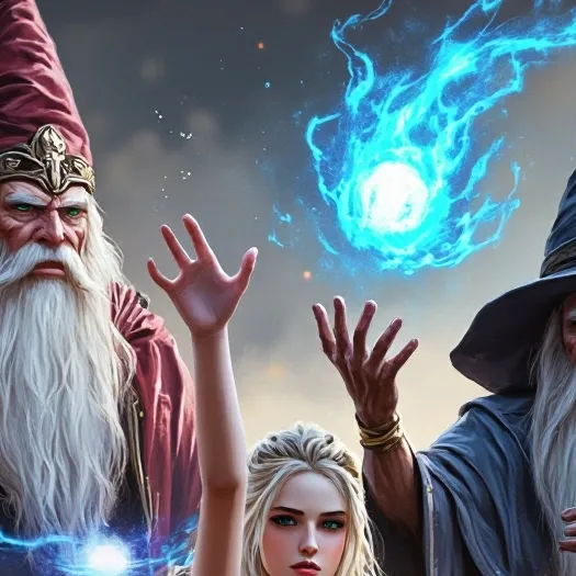 chat with ai character: wizards battle