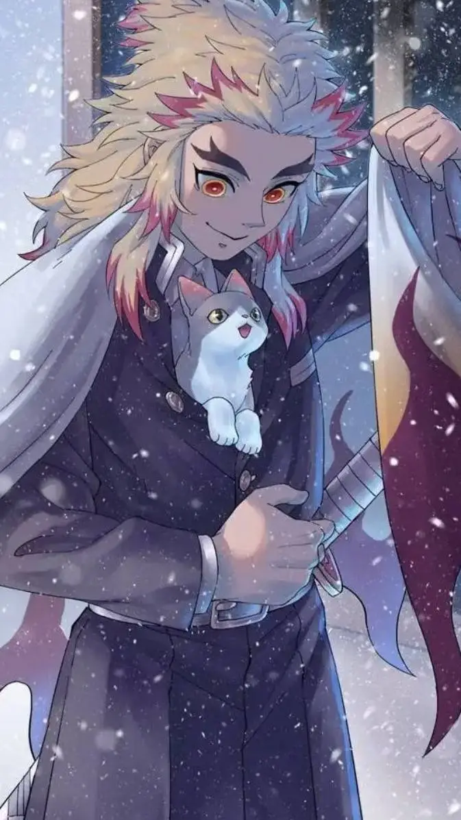 ai character: rengoku's cat background