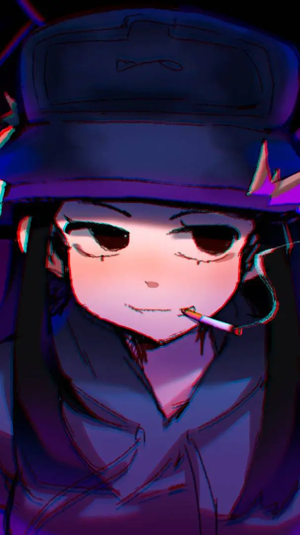 ai character: Cassette Girl background