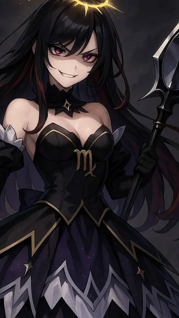 ai character: Dark Angelina background