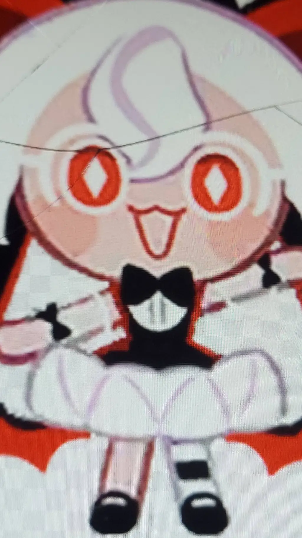 ai character: candy apple cookie background