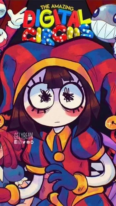 ai character: digital circus background