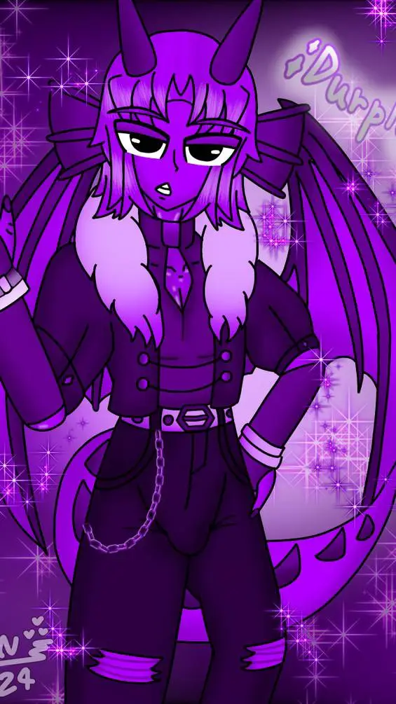 ai character: durple background