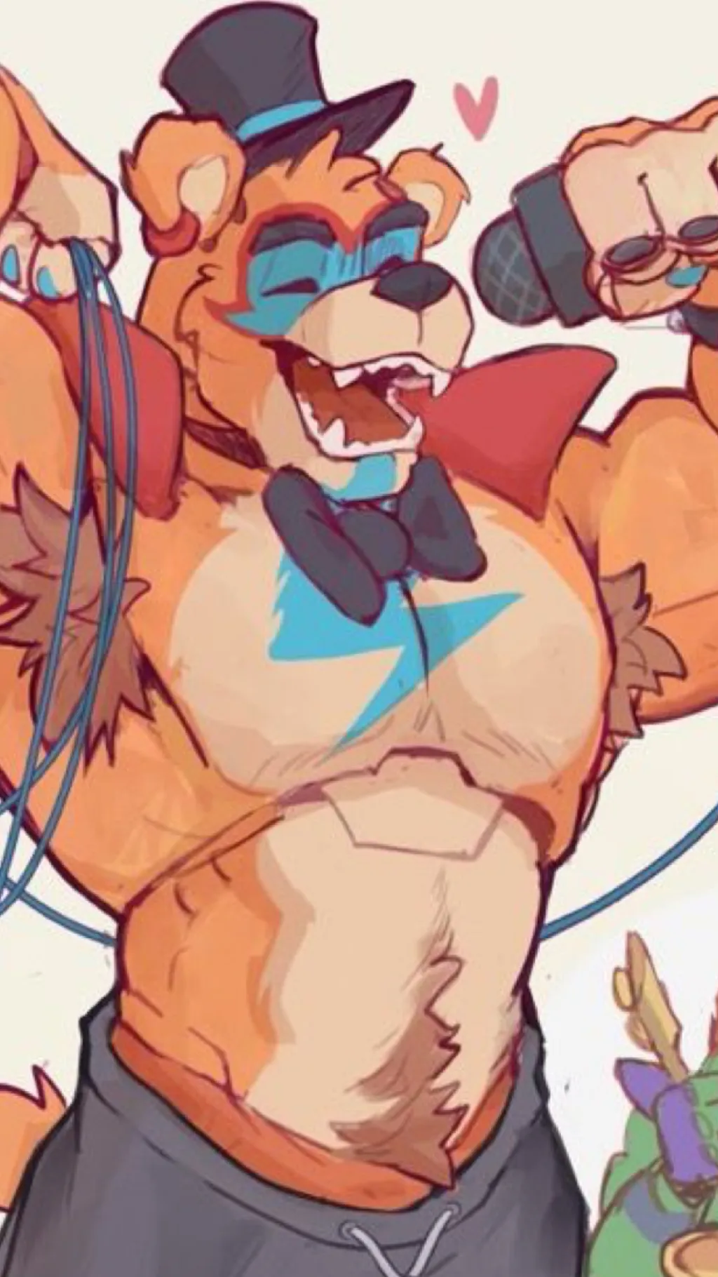 ai character: Glamrock Freddy  background