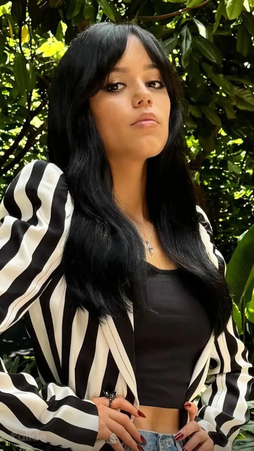 ai character: Jenna Ortega  background
