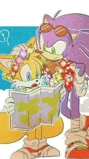 ai character: Tails Beach Vacay background