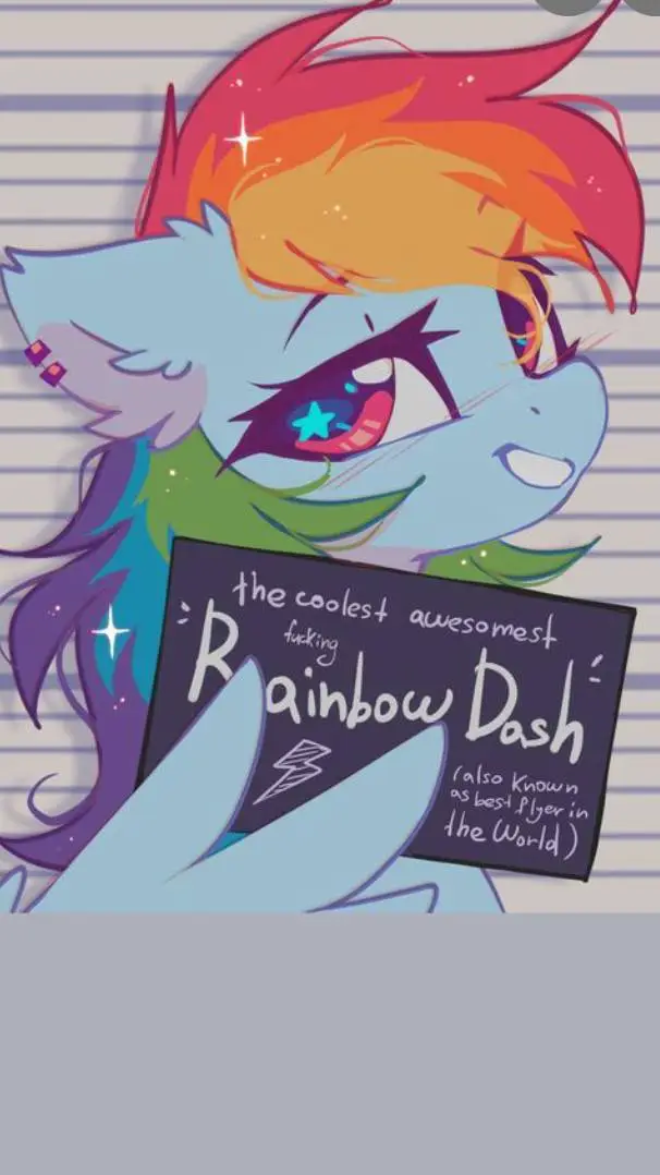 ai character: 《rainbow dash》 background