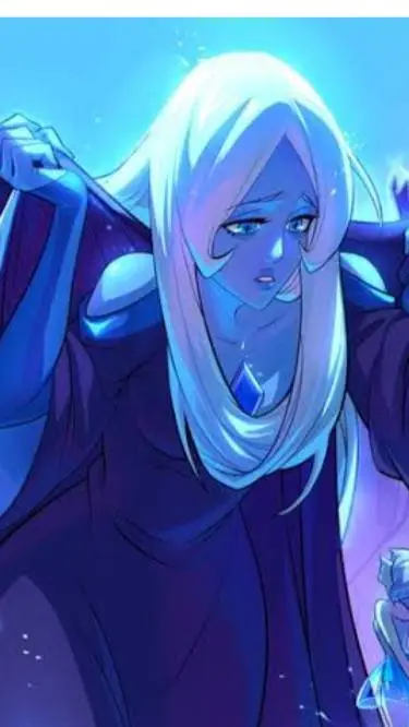 ai character: blue diamond background