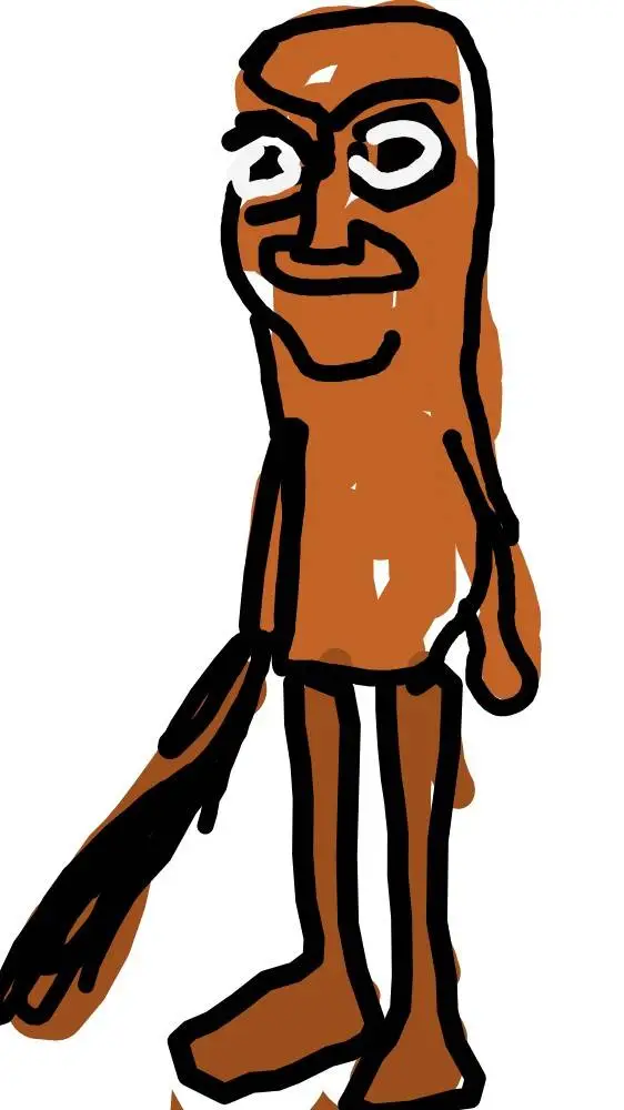 ai character: Messed up tung background