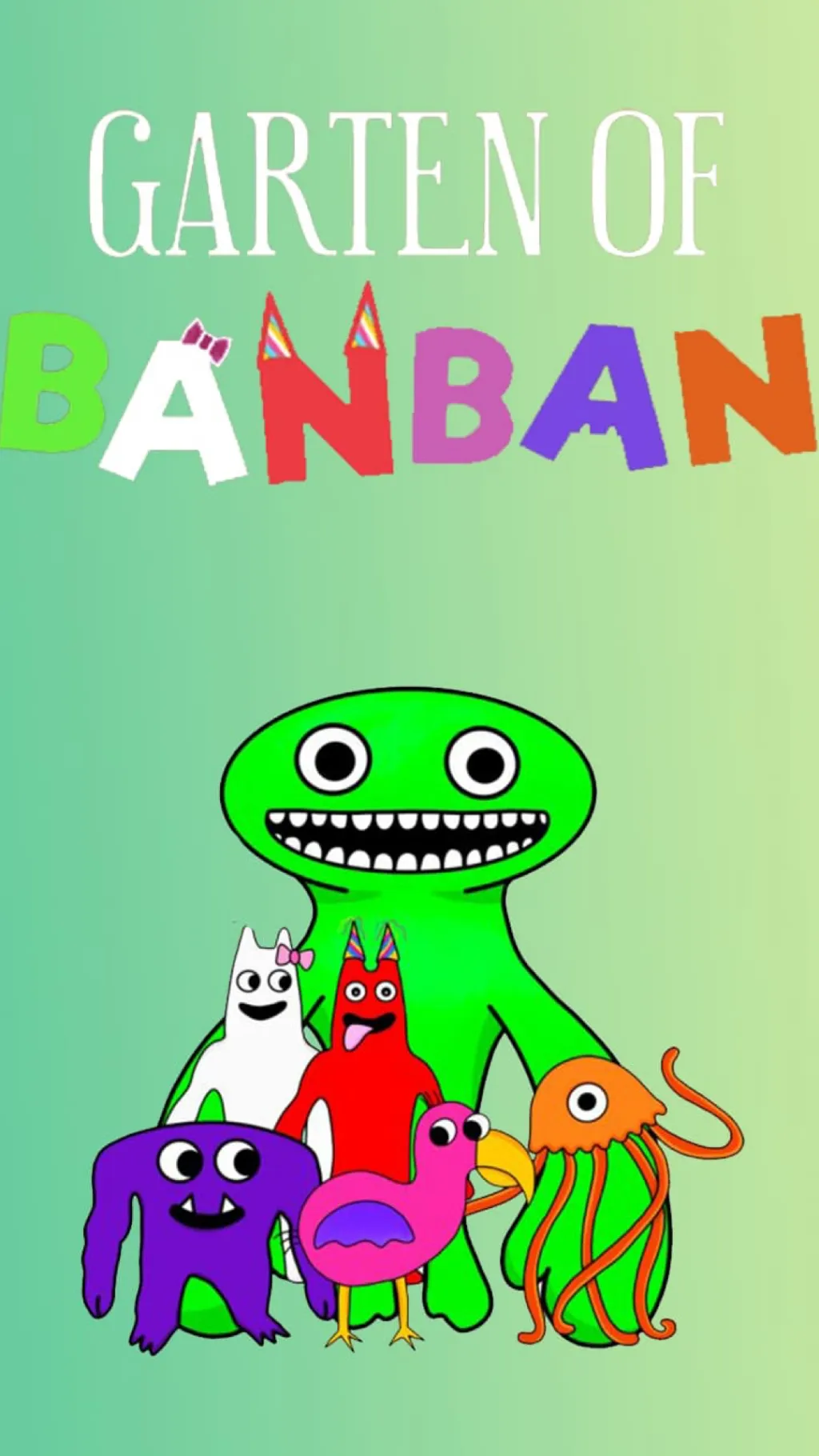 ai character: Garden of ban ban background