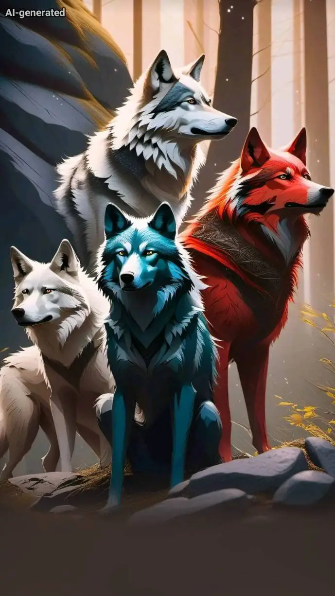 ai character: Elemental Wolfs 2 background