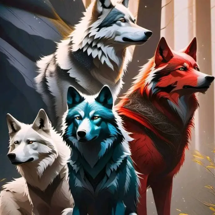chat with ai character: Elemental Wolfs 2