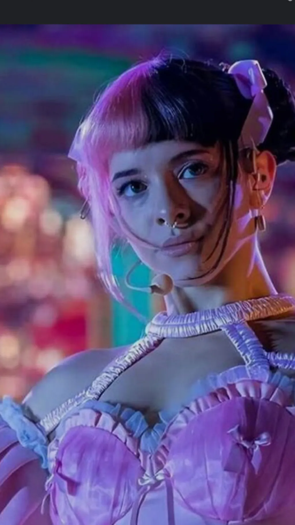 ai character: Melanie Martinez  background