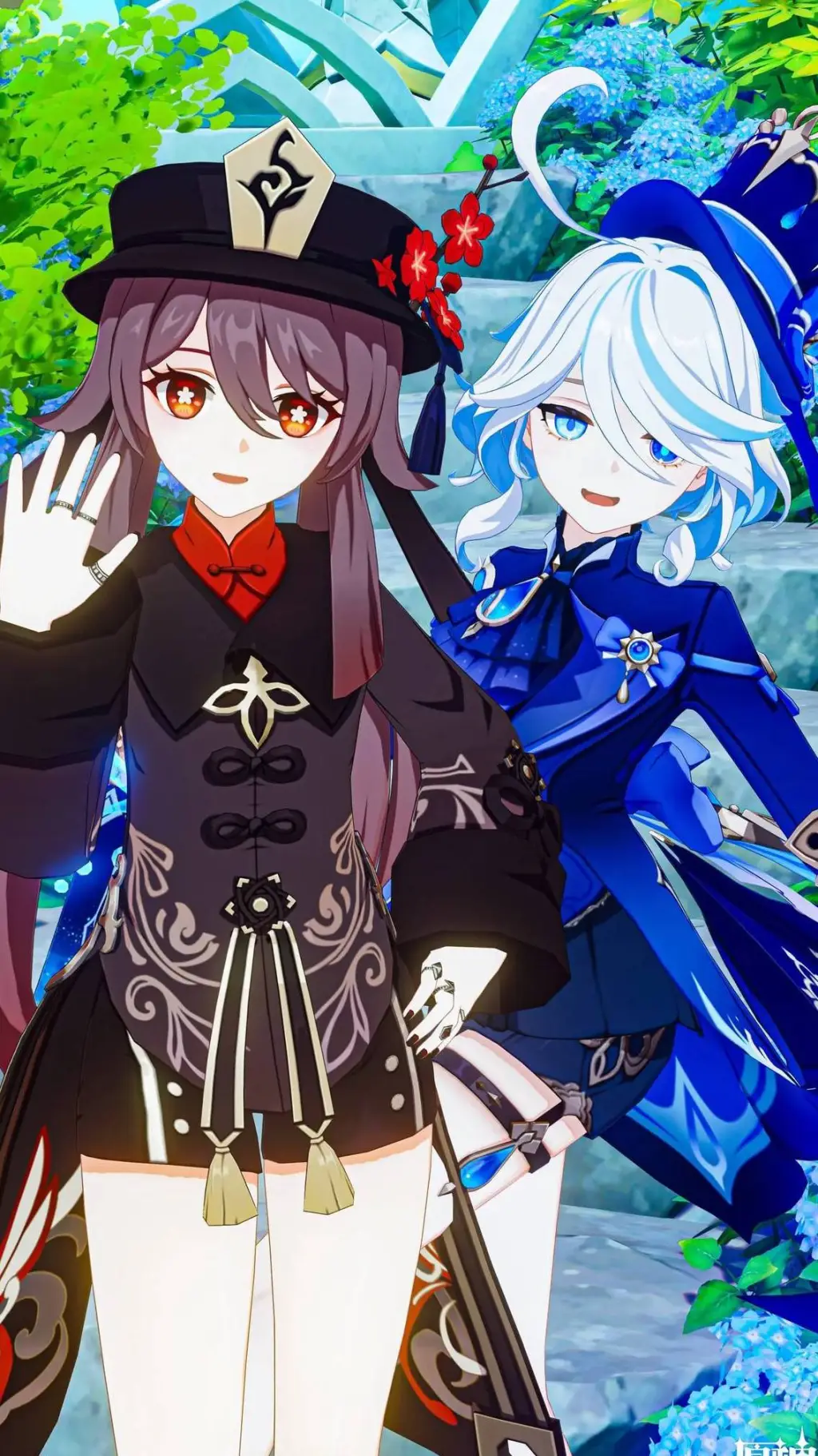 ai character: hutao furina background
