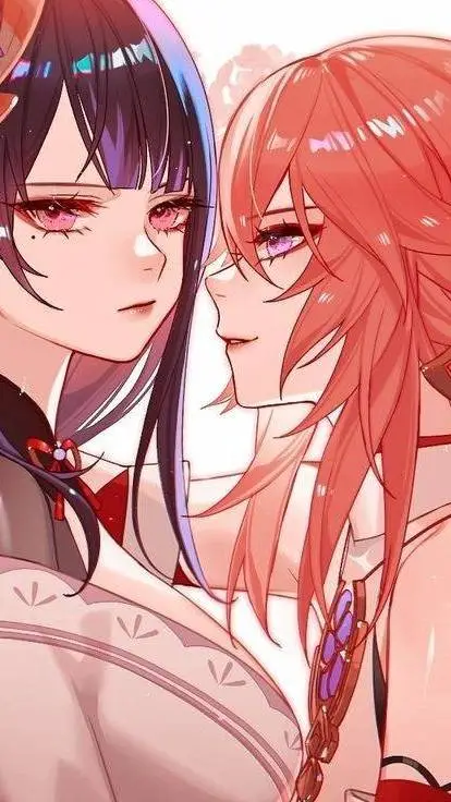 ai character: Raiden &Yae Miko background