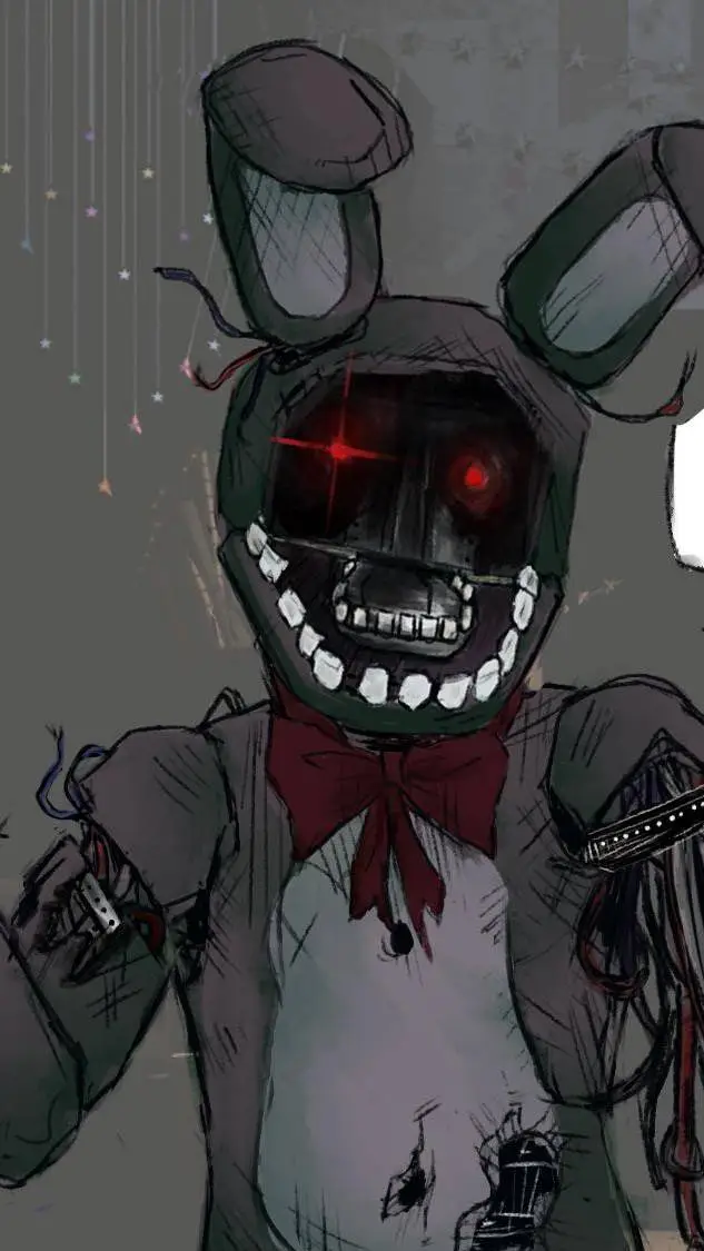 ai character: whithered Bonnie background