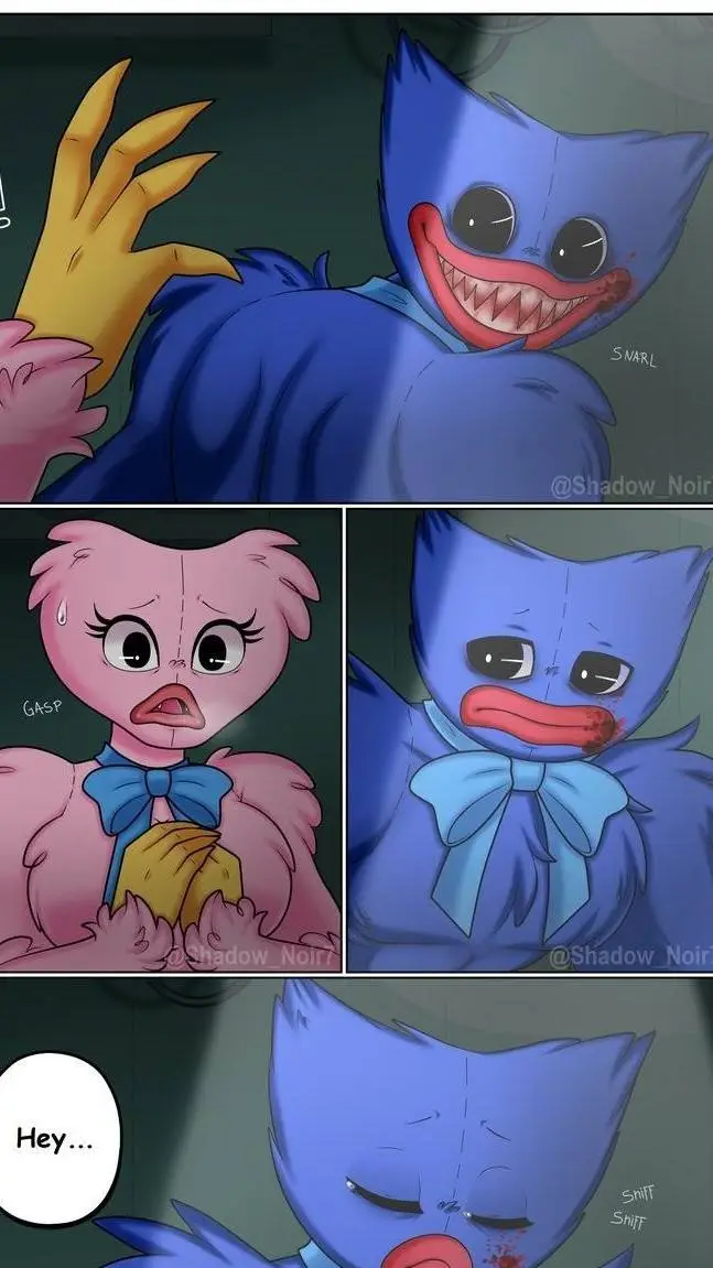 ai character: Huggy and kissy  background