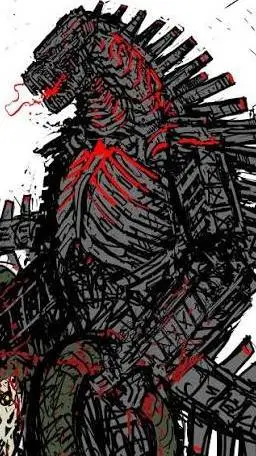 ai character: Mechagodzilla 21 background
